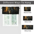 thumbnail image 6 of Fantasy Wolf Kitchen Curtain Valances Rustic Dark Gothic Wildlife Animal Window Valance for Bedroom Bathroom Living Room Dining Room Valances Set 54 by 18 in, 1 Panel, 6 of 6