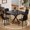 Black, variant on Square Dining and Coffee Table | Ideal for 4 - 6 People Gathering | MDF and Iron Structure, Stable Support | Overcomes Installation and Stability Challenges