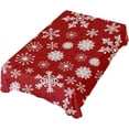 thumbnail image 5 of Coolnut Christmas Snowflake Tablecloth, Waterproof Washable Polyester Square Table Cover, Durable Tablecloth for Kitchen Dining Table Party Decor, 60"X 120", 5 of 7