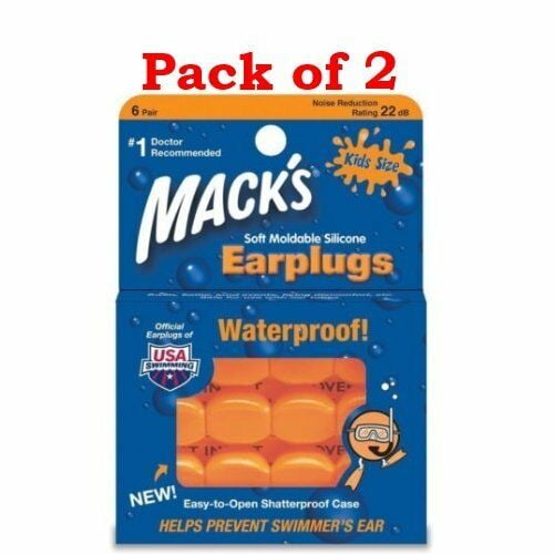 Mack's Pillow Soft Earplugs Kid Size 6 Pair, 2-Pack