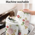 thumbnail image 5 of Pioneer Flower Floral Print Pattern Bathroom Rugs Mat, Non Slip Microfiber Bathroom Rug with Rubber Backing, Soft Mats for Bathroom Floor Tub Shower, 17"x27", 5 of 5