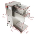 thumbnail image 2 of TJ130L Commercial Electric Meat Cutting Machine Vertical Stainless Meat with 3mm Blade 880lbs/h, 2 of 14