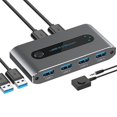 thumbnail image 2 of USB Switcher Printer Sharing USB3.0 Two-Input and Four-Output 2 Computers Share 4 USB Devices, 2 of 5
