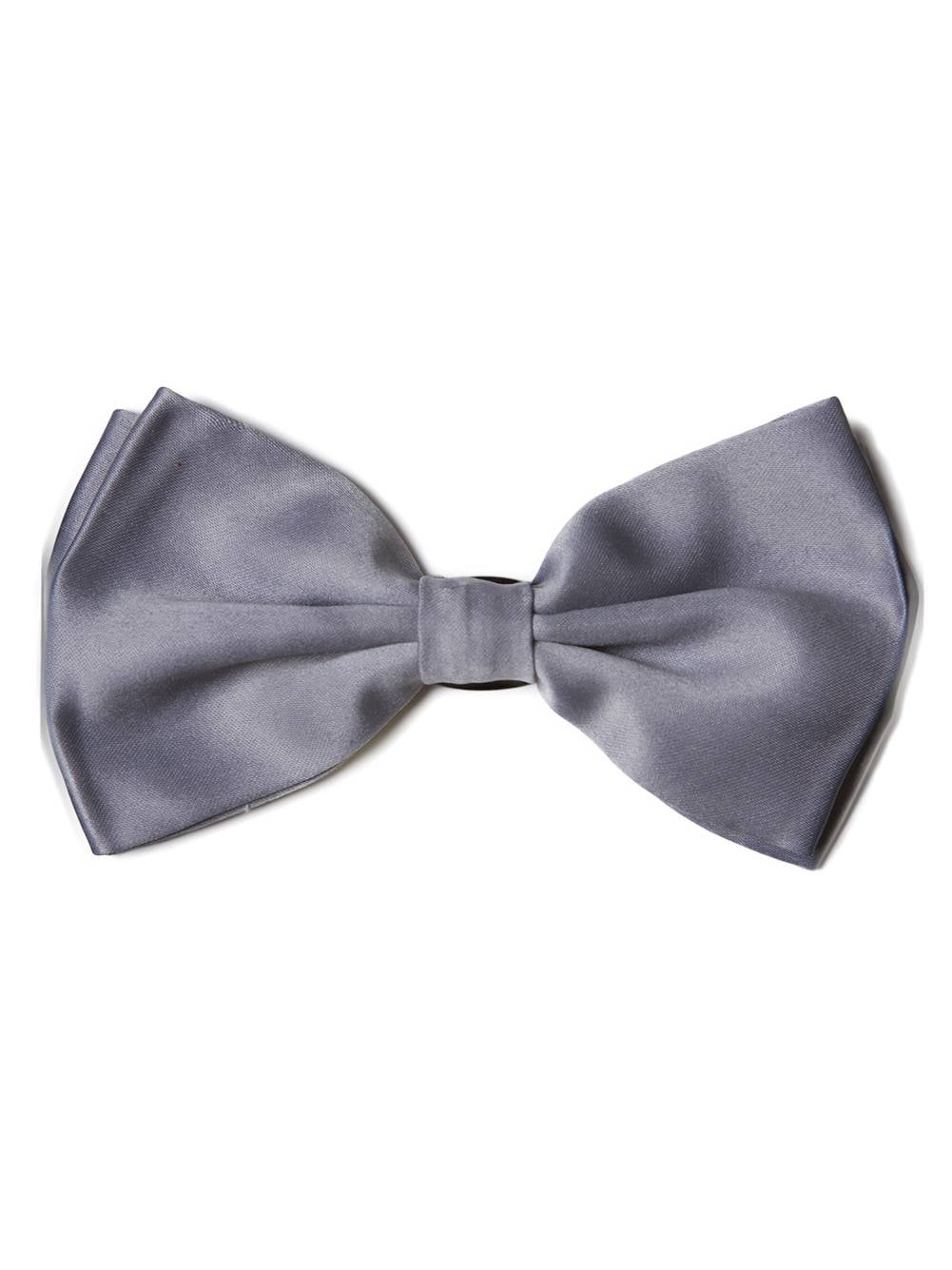 Mens Boys Grey Bow Tie Pre Tied Wedding Party Fancy Plain Silk Satin Necktie 