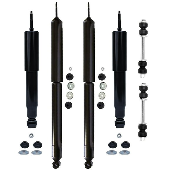 Detroit Axle - Front & Rear Shocks Absorbers Sway Bar Link Ends Replacement For 1997 1998 1999 2000 2001 2002 2003 Ford F-150 4WD