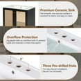thumbnail image 5 of Euroco 30-inch bathroom vanity crafted from natural materials, featuring handmade rattan doors and soft-closing mechanisms, 5 of 9