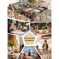 thumbnail image 5 of Easter Bunnies Table Cloth, Waterproof Tablecloth for Square Tables, Brown Vintage Farmhouse Rabbits Floral Reusable Washable Fabric Table Cover for Restaurant Kitchen Dining Tables 54"x54", 5 of 9