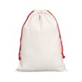 thumbnail image 2 of Bolsas para sacos de regalos de Navidad, saco de Papá Noel a granel por sublimación en blanco de lona 100% poliéster con cordón rojo para almacenamiento de regalos de gran tamaño, 2 of 3