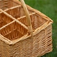 thumbnail image 7 of Wickewise Indoor and Outdoor 6 Bottle Wine and Beverage Wicker Tote Basket – Perfect for Beer, Champagne, Bar Accessories, Home Bars, Picnics, Parties, and Bachelor Party Favors, Brown, 7 of 7