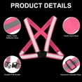 thumbnail image 3 of Adjustable Reflective Running vest Gear, 2 Pack High Visible reflective straps fit all ages, Pink, 3 of 7
