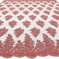 thumbnail image 5 of Spruce Bridal Lace Sequins Beaded Scallop Fabric for Dresses 52’’ BTY (Coral), 5 of 6