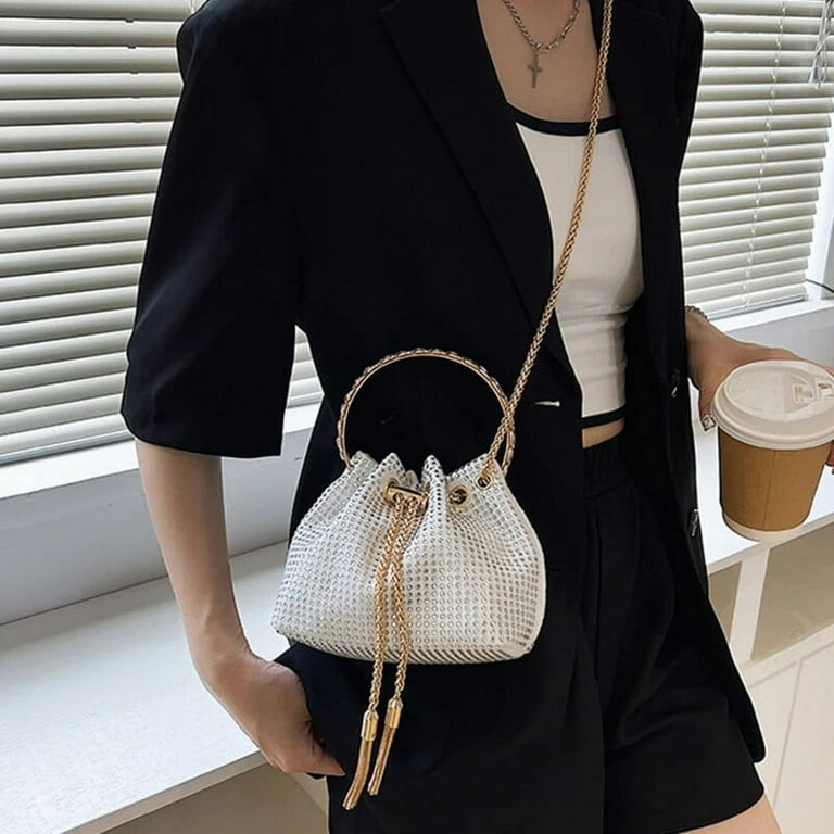 Round metal handle bag best sale