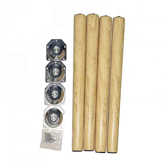 XIBUFE 2026 New 4Pcs Wooden Furniture Legs Wood Table Legs Replacement Parts Desk Chair Legs for Couch End Table Bed Table 30Cm