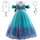 thumbnail image 1 of Vestido de princesa para niña, disfraz de sirenita, Halloween, Carnaval, fiesta, cumpleaños, Cosplay Fivean unisex, 1 of 2