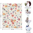 thumbnail image 4 of Pioneer Flower Floral Print Pattern Blanket,Comfortable Soft Lamb Wool Throw Blanket,All Season,Warm Lightweight Blankets for Sofa Bed Couch Living Room Chair,30"x40", 4 of 4