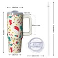 thumbnail image 2 of 30 oz Winter Snowman Christmas Tumbler with Handle and Straw, Stainless Steel Insulated Cup 30 oz, Leak Proof Holiday Mug, Festive Present, 2 of 5