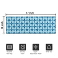 thumbnail image 5 of Blue White Checkerboard Checkered Pattern Door Rugs,Washable Non Slip Door Mats Indoor,Decorative Door Mats,Entry Mat Indoor for Entrance,Bedroom,Kitchen,Bathroom,16"x47", 5 of 6