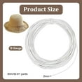 thumbnail image 2 of 30m/32.8 Yards White Millinery Wire 2mm Diameter White Floral Wire Round Soft Millinery Wire Plastic Covered Millinery Wire Iron Stem Wires for DIY Sewing Supplies Brim Making Accessories, 2 of 6