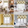 thumbnail image 5 of Rustic Sunflower Valance Curtain Floral Leaf Farmhouse Window Valances Rod Pocket Short Curtains Window Treatments for Kitchen Bedroom Bathroom Laundry 60" x 18", 5 of 9