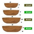 thumbnail image 7 of Coco Liner Trough Coco Liner for Planters, 24/30/36/48 inch Half Moon Shape Trough Coco Coir Coconut Fiber Replacement Liner for Window Box, Wall Trough Planter, 7 of 7