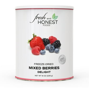 Fresh and Honest Foods 100% All Natural Freeze Dried Mixed Berries Delight 7.9 OZ #10 Can