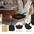 thumbnail image 4 of BRIGHTFUFU 1 Set Skillet Pan Cast Iron Square Non-sticky for Kitchen Use, 4 of 7