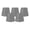 Graphite, variant on Meriville Set of 5 Off White Linen Clip On Chandelier Lamp Shades, 4-inch by 6-inch by 5-inch