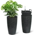 thumbnail image 1 of Qinaqin 22" Alto Redondo Planter Set de 2 Self cm Anchoatering Pots para Indoor Plants Grande Flower Pot Outdoor con Built-in Profundidadrainage y a Anchoater Level Monitor Patio, 1 of 8
