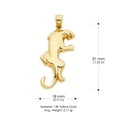 thumbnail image 3 of 14K Yellow Gold Puma Charm Pendant For Necklace or Chain, 3 of 6
