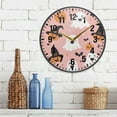 thumbnail image 3 of Yayeee Wall Clock Battery Operated 9.5" Silent Non-Ticking for Living Room, Pastel Pink Halloween, 3 of 8