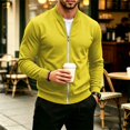 thumbnail image 3 of Men's Full Zip Waffle Knit Jacket Stand Collar Casual Cardigan Sweatshirts Soft Waffle Knit Full Zip Stand Collar Cardigan Top Sweatshirt, 3 of 5