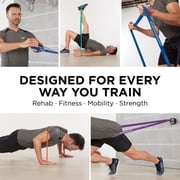 THERABAND High Resistance Band Set of 2, Light and Medium Elastic Super Bands for Full Body Workouts, Physical Therapy, Strength Training, Durable 41” Loop Exercise Bands, 15-25 lbs Resistance