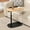 Natural, variant on Yabanana C Shaped Side Table End Table, 360° Swivel and Adjustable Height Side Table Sofa Table for Couch (Brown)