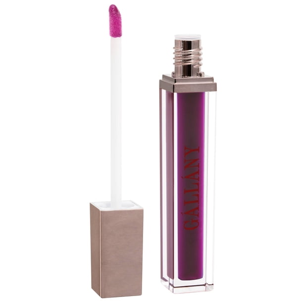 Brillo de labios True Purple Lucite de Gallany Cosmetics, con efecto voluminizador