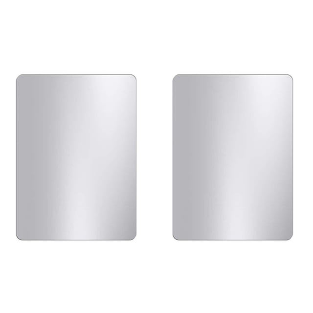 Bewildely 2 piezas de calcomanías de pared plateadas patrón de superficie de espejo decoración de apartamento pegatinas de pared como calcomanía de Decoración del hogar Bewildely HA011927-00