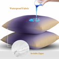 thumbnail image 4 of Dark Purple Khaki Ombre Throw Pillow Covers 18x18 Inch Set of 2, Modern Abstract Art Gradient Waterproof Outdoor Pillow Covers, Decorative Cushion Pillowcases for Couch, Sofa, Bed, Garden, Patio, 4 of 9