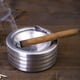 thumbnail image 2 of Cenicero elegante para cigarrillos con tapa, cenicero de acero inoxidable resistente al viento para fumadores, decoración para el hogar y la oficina, apto para lavavajillas, usos múltiples, difícil, 2 of 5
