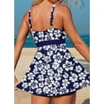 thumbnail image 3 of DOKOTOO Womens Tankini Bathing Suits 2 Piece Printed Swimsuits Tummy Control Tie Knot Swim Dress with High Waisted Boyshort, 3 of 10