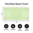 thumbnail image 5 of NC 2 Pack Bath Towels 40"x 80",Super Soft and Absorbent,Lint Free,Fade Resistant, Green, 5 of 6