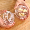 thumbnail image 4 of Plastic garlic box strainer garlic mixer crusher kitchen creative small tool.(1PCS Clear,3.14"), 4 of 5