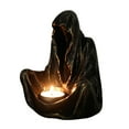 thumbnail image 4 of Shoreew Halloween Candle Holder Spooky Resin Grim Reaper Skeleton Human Organ Statue Tabletop Tea Light Holder for Home Office Kitchen Mantel Decor, 4 of 7