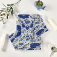 thumbnail image 6 of 3 Piece Bath Towels Set Bath Towel, Hand Towel and Face Towel for Bathroom, Gym, Hotel Blue and White Batik Pattern, 6 of 8