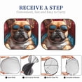thumbnail image 6 of Daiia French Bulldog In Sunglasses 2PCS Car Windshield Sun Shade, Foldable Sun Shield for Car Front Window, Auto Sun Blocker Visor Protector Universal for Truck SUV Pickup-Small, 6 of 7