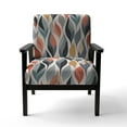 thumbnail image 4 of Designart "Retro Foliage Dream I" Multi-Color Drop Upholstered Accent Chair - Modern Arm Chair For Living Room, 4 of 7