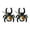 2pcs, variant on OIUR Spider Wreath Wooden Black Spider Wreath with Artificial Flowers Front Door Hanging Decoration for Floral Arrangement Halloween Wall Window Decor