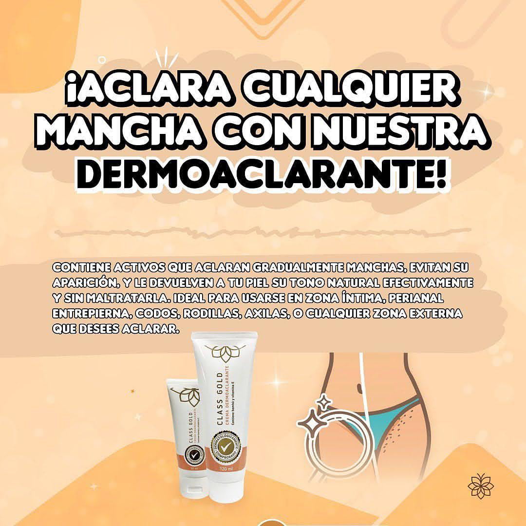 Class Gold Cosmetics Dermoaclarante Crema Body Cream, Natural Skin Cream  with Vitamin E