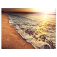 thumbnail image 2 of Vagues en Mousse sur Mer Coucher de Soleil - Impression sur Toile de Plage Moderne, 2 of 3