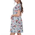 thumbnail image 2 of Vsdgher J'aime les USA pour Femmes Été 2025 Robes Midi Maxi Décontractées Légères Manches Courtes Col Rond Robe de Plage, 2 of 6