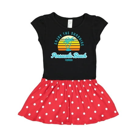 

Inktastic Summer Enjoy the Sunshine Pensacola Beach Florida in Blue Gift Toddler Girl Dress