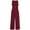 Burgundy, variant on Teens Girls Chiffon Overlay Dressy Jumpsuit Sleeveless Ruffled Princess Pageant Wide Leg Pants Romper Pink 8